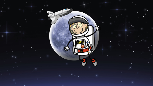 cartoon trip to the moon image